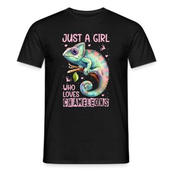 Caméléon Reptile Gardien de Zoo lézard Safari - T-shirt homme - noir - Devant - AI Model Male 178 light (178cm)