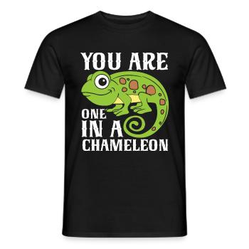 Caméléon Reptile Gardien de Zoo lézard Safari - T-shirt homme - noir - Devant - AI Model Male 178 light (178cm)