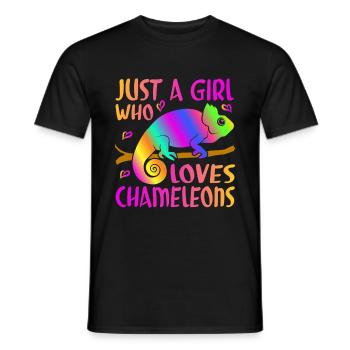 Caméléon Reptile Gardien de Zoo lézard Safari - T-shirt homme - noir - Devant - AI Model Male 178 light (178cm)