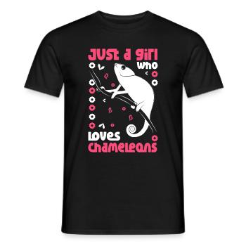 Caméléon Reptile Gardien de Zoo lézard Safari - T-shirt homme - noir - Devant - AI Model Male 178 light (178cm)