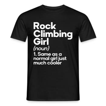 Grimpeur Escalade Montagne - T-shirt homme - noir - Devant - AI Model Male 178 light (178cm)