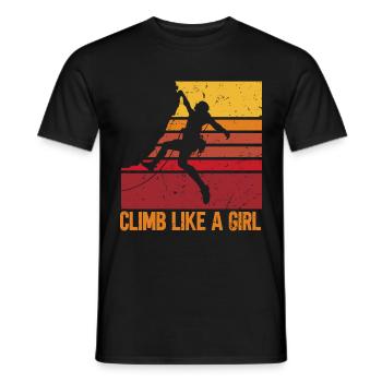 Grimpeur Escalade Montagne - T-shirt homme - noir - Devant - AI Model Male 178 light (178cm)