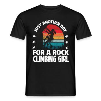 Grimpeur Escalade Montagne - T-shirt homme - noir - Devant - AI Model Male 178 light (178cm)