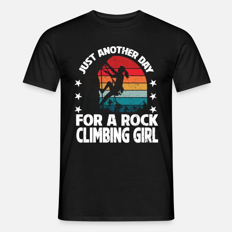 Rock Kletterer Klettern Berg - Männer T-Shirt - Schwarz