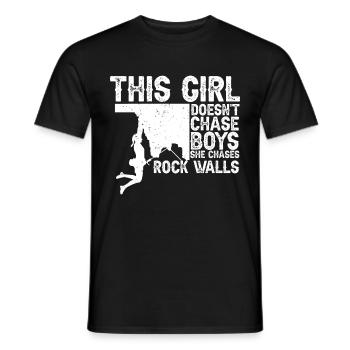 Grimpeur Escalade Montagne - T-shirt homme - noir - Devant - AI Model Male 178 light (178cm)