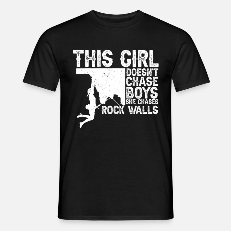 Rock Kletterer Klettern Berg - Männer T-Shirt - Schwarz