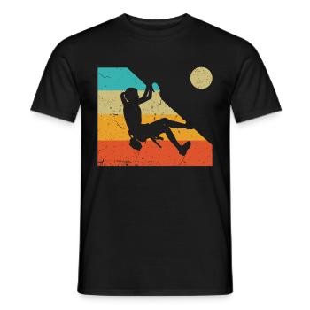 Grimpeur Escalade Montagne - T-shirt homme - noir - Devant - AI Model Male 178 light (178cm)