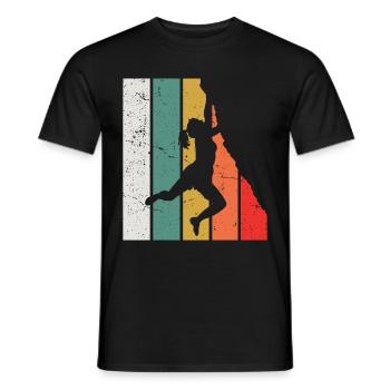 Grimpeur Escalade Montagne - T-shirt homme - noir - Devant - AI Model Male 178 light (178cm)