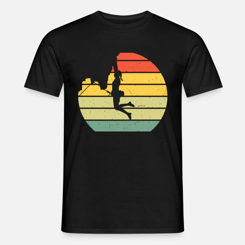 Rock Kletterer Klettern Berg - Männer T-Shirt - Schwarz