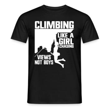 Grimpeur Escalade Montagne - T-shirt homme - noir - Devant - AI Model Male 178 light (178cm)