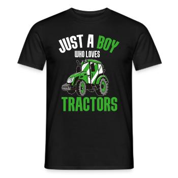 Tractor Boy Jeune Agriculteur Tractor Lover - T-shirt homme - noir - Devant - AI Model Male 178 light (178cm)