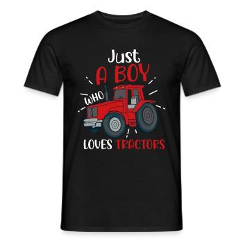 Tractor Boy Jeune Agriculteur Tractor Lover - T-shirt homme - noir - Devant - AI Model Male 178 light (178cm)