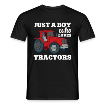 Tractor Boy Jeune Agriculteur Tractor Lover - T-shirt homme - noir - Devant - AI Model Male 178 light (178cm)
