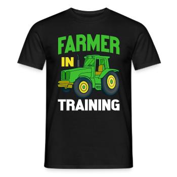 Tractor Boy Jeune Agriculteur Tractor Lover - T-shirt homme - noir - Devant - AI Model Male 178 light (178cm)