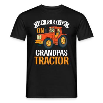 Tractor Boy Jeune Agriculteur Tractor Lover - T-shirt homme - noir - Devant - AI Model Male 178 light (178cm)