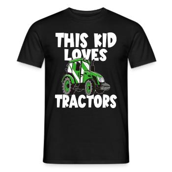 Tractor Boy Jeune Agriculteur Tractor Lover - T-shirt homme - noir - Devant - AI Model Male 178 light (178cm)