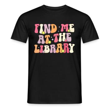Groovy Reading Librarian Funny Library - Men's T-Shirt - black - Front - AI Model Male 178 light (178cm)