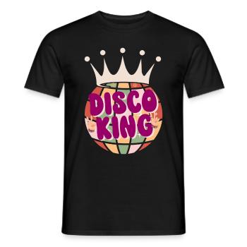 Disco Groovy Hippie 70s 80er Vintage Siebziger - Männer T-Shirt - Schwarz - Vorne - AI Model Male 178 light (178cm)