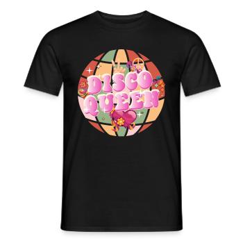 Disco Groovy Hippie 70s 80er Vintage Siebziger - Männer T-Shirt - Schwarz - Vorne - AI Model Male 178 light (178cm)