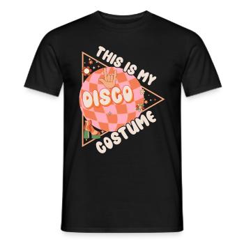 Disco Groovy Hippie 70s 80er Vintage Siebziger - Männer T-Shirt - Schwarz - Vorne - AI Model Male 178 light (178cm)