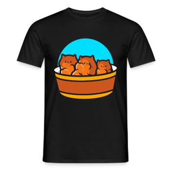 Kitten Nuggets Cute Fast Food Cat Food - Men's T-Shirt - black - Front - AI Model Male 178 light (178cm)