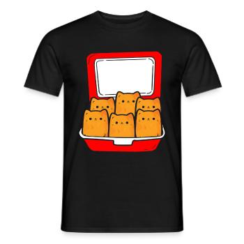 Kätzchen Nuggets Süßer Fast Food Katzen Food - Männer T-Shirt - Schwarz - Vorne - AI Model Male 178 light (178cm)