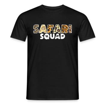 Afrikanische Safari Zoo Safari Tiermuster Druck - Männer T-Shirt - Schwarz - Vorne - AI Model Male 178 light (178cm)