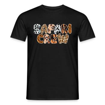Afrikanische Safari Zoo Safari Tiermuster Druck - Männer T-Shirt - Schwarz - Vorne - AI Model Male 178 light (178cm)