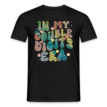 Décoration d’anniversaire à deux chiffres filles 10 - T-shirt homme - noir - Devant - AI Model Male 178 light (178cm)