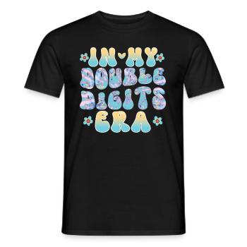 Double Digit Birthday Decoration Girls 10 - Men's T-Shirt - black - Front - AI Model Male 178 light (178cm)