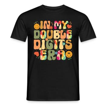 Décoration d’anniversaire à deux chiffres filles 10 - T-shirt homme - noir - Devant - AI Model Male 178 light (178cm)