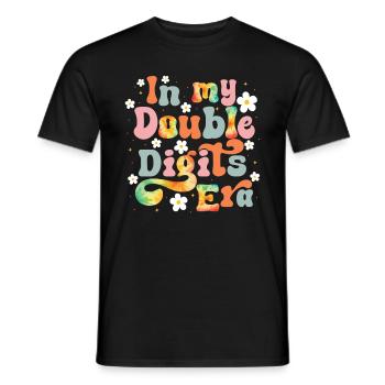 Double Digit Birthday Decoration Girls 10 - Men's T-Shirt - black - Front - AI Model Male 178 light (178cm)