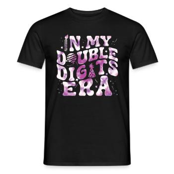 Décoration d’anniversaire à deux chiffres filles 10 - T-shirt homme - noir - Devant - AI Model Male 178 light (178cm)
