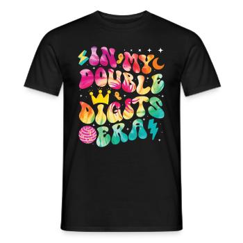 Décoration d’anniversaire à deux chiffres filles 10 - T-shirt homme - noir - Devant - AI Model Male 178 light (178cm)