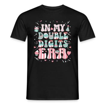 Double Digit Birthday Decoration Girls 10 - Men's T-Shirt - black - Front - AI Model Male 178 light (178cm)