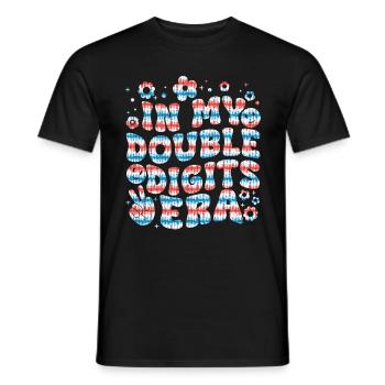 Double Digit Birthday Decoration Girls 10 - Men's T-Shirt - black - Front - AI Model Male 178 light (178cm)