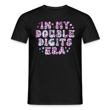 Double Digit Birthday Decoration Girls 10 - Men's T-Shirt - black - Front - AI Model Male 178 light (178cm)