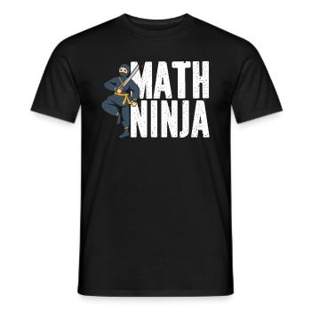 Drôle Math Ninja Mathématiques Geek Nombres - T-shirt homme - noir - Devant - AI Model Male 178 light (178cm)