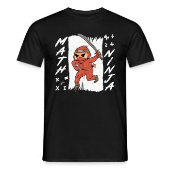 Drôle Math Ninja Mathématiques Geek Nombres - T-shirt homme - noir - Devant - AI Model Male 178 light (178cm)