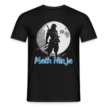 Drôle Math Ninja Mathématiques Geek Nombres - T-shirt homme - noir - Devant - AI Model Male 178 light (178cm)