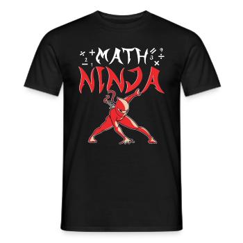 Drôle Math Ninja Mathématiques Geek Nombres - T-shirt homme - noir - Devant - AI Model Male 178 light (178cm)