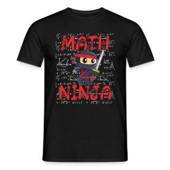 Drôle Math Ninja Mathématiques Geek Nombres - T-shirt homme - noir - Devant - AI Model Male 178 light (178cm)