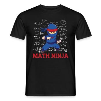 Drôle Math Ninja Mathématiques Geek Nombres - T-shirt homme - noir - Devant - AI Model Male 178 light (178cm)