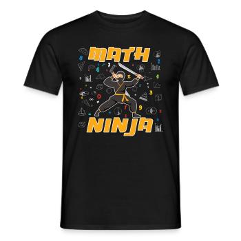 Drôle Math Ninja Mathématiques Geek Nombres - T-shirt homme - noir - Devant - AI Model Male 178 light (178cm)