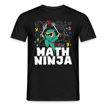 Drôle Math Ninja Mathématiques Geek Nombres - T-shirt homme - noir - Devant - AI Model Male 178 light (178cm)