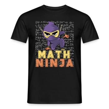 Drôle Math Ninja Mathématiques Geek Nombres - T-shirt homme - noir - Devant - AI Model Male 178 light (178cm)