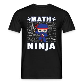 Drôle Math Ninja Mathématiques Geek Nombres - T-shirt homme - noir - Devant - AI Model Male 178 light (178cm)