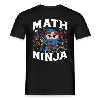 Drôle Math Ninja Mathématiques Geek Nombres - T-shirt homme - noir - Devant - AI Model Male 178 light (178cm)