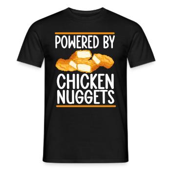 Chicken Nuggets Funny Fast Food Nugget Lover - Men's T-Shirt - black - Front - AI Model Male 178 light (178cm)