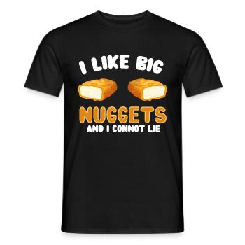 Chicken Nuggets Funny Fast Food Nugget Lover - Men's T-Shirt - black - Front - AI Model Male 178 light (178cm)